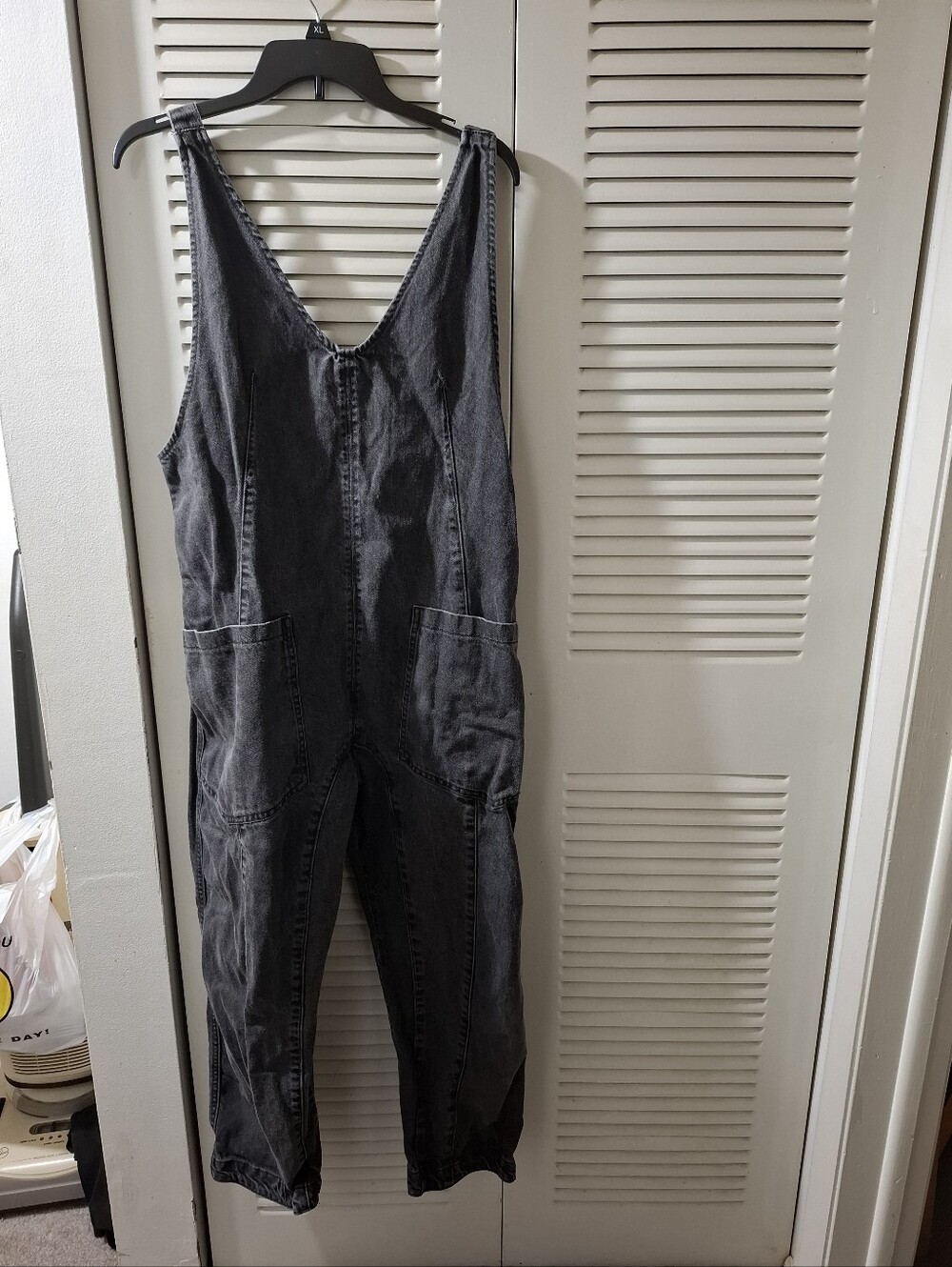 We The Free Jumpsuit Women's Small S Mineral Washed Black Oversized High Roller